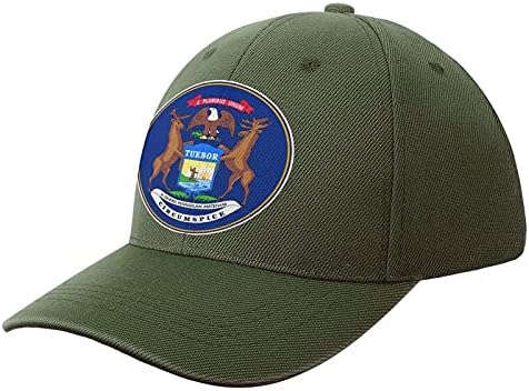 Michigan Beyzbol Şapkası Şık Klasik Ayarlanabilir Unisex Bayrakları Logo Şapkaları On İki Renk için
