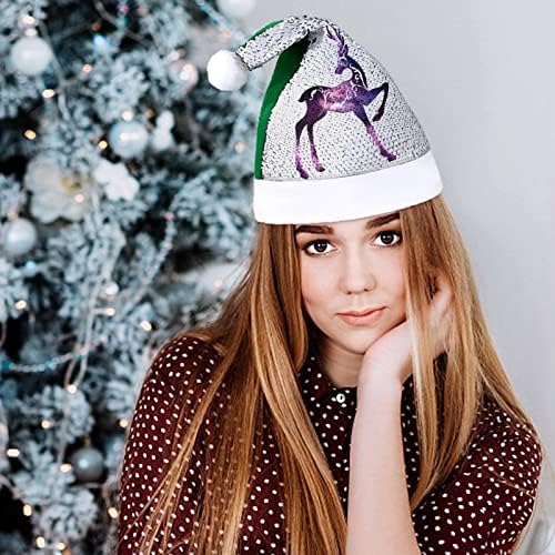 Noel Geyik NebulaUnisex Yetişkin Noel şapka, Noel hediyesi; Pullu Noel şapka, tatil şapka; Parti hediyeler