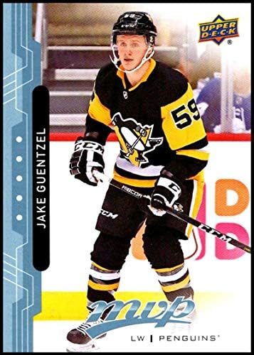 2018-19 Üst Güverte MVP Mavi Fabrika Seti Hokeyi 135 Jake Guentzel Pittsburgh Penguins Resmi NHL Ticaret Kartı UD