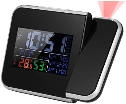 FCYIXIA Dijital Renkli Termometre Higrometre Kapalı Saat LCD Temper,Saat Termometre Higrometre