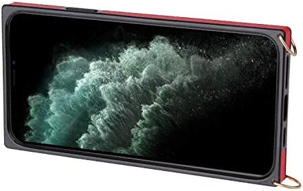 Telefon Kapak için iPhone11 pro 2021 Deri, 5.8 inç Kickstand Kırmızı Kart Yuvası (KIMLIK Kartı, Kredi Kartı) Asılı Şerit, güçlendirilmiş