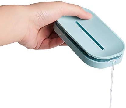 Sabun Kurutma ve Tasarruf için Su Drenaj Tasarımı ile FEİDOL Sabunluk, Banyo Mutfak Süngerleri Tutucu (Mavi) 2 Paket
