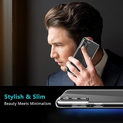 Samsung Galaxy S21 Telefon Kılıfı Temizle, [İnce İnce] Galaxy S21 5G Durumda, Darbeye Yumuşak Esnek TPU Kauçuk Silcone Telefon