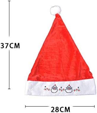 JIDOANCK Noel Şapka için Parti, Altın Kadife Sevimli Noel Harfler Noel Baba Kardan Adam Desen Dekor Şapka Kardan Adam