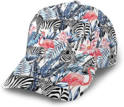 Baba Şapka Tropikal Hayvan Flamingo Zebra beyzbol şapkası Ayarlanabilir Klasik Spor Rahat 3D Baskı Erkekler Kadınlar ıçin Şapka