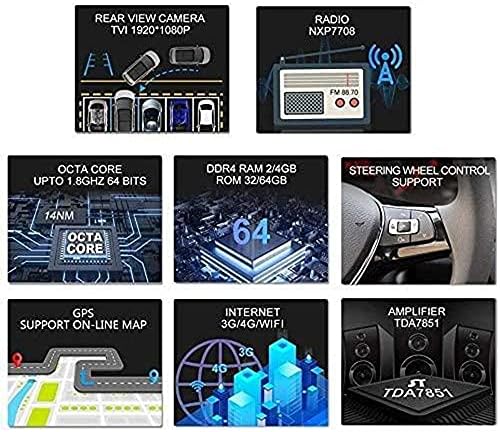 Android 10.0 Araba Radyo Ford C-Max Kuga Ecosport 2011-2018 için GPS Navigasyon 9 İnç Kafa Ünitesi MP5 Multimedya Oynatıcı Radyo