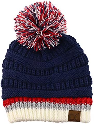 Trendy Giyim Mağazası Takım Renk Nervürlü Örgü Pom Pom Kış Beanie Şapka