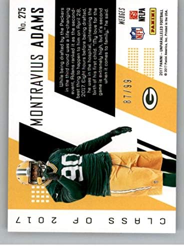 2017 Eşsiz Turuncu Futbol 275 Montravius Adams SER/99 Green Bay Packers Panini'den Resmi NFL Ticaret Kartı