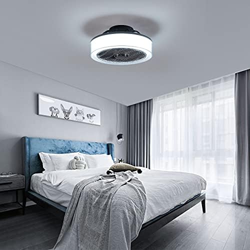 Modern Kapalı Bıçak tavan vantilatörü ışıkları Gömme Montaj LED 15 Uzaktan Kumanda Kısılabilir 3-Hız Yatak Odası Oturma Odası