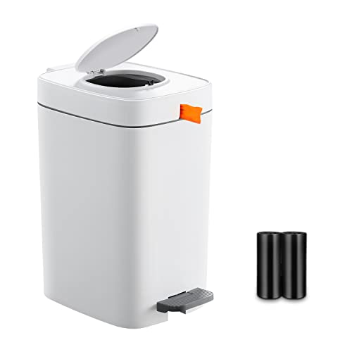 JOYBOS Banyo Çöp Kovası, 4 Galon Adım Pedalı Çıkarılabilir İç Plastik Kovalı Mutfak için Küçük Çöp Konteyneri Kutusu / Yatak