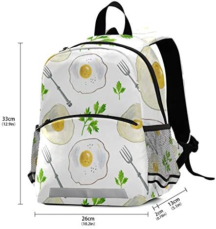 ALAZA sahanda yumurta Maydanoz ve çatal okul sırt çantası Bookbag emniyet kemeri tasma göğüs kemeri ile