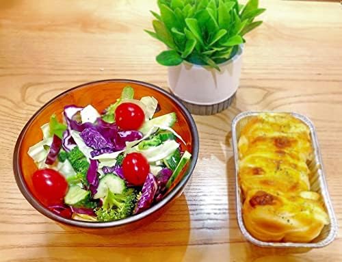 Kaplumbağa Kabuğu Salata Kaseleri 2'li Set, Meyveler veya Salatalar için Şık Servis Kasesi, 6.5 Çap x 3.5 H, Çekici Desen,Mutfak