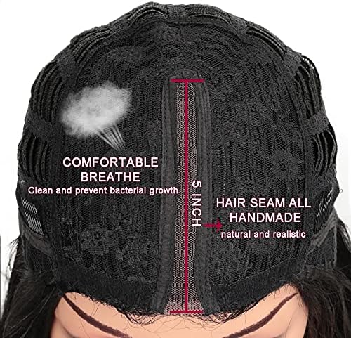 PDGJG Saç 18 inç Siyah Sarışın peruk Düz Sentetik Dantel ön peruk Kadınlar ıçin Doğal renk ısıya dayanıklı (Renk: C)