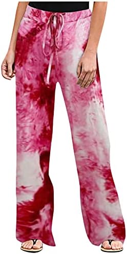 Changeshopping Pantolon Kadınlar için, Sonbahar Kış Kravat-Boya Yoga Spor Pantolon ile Cepler Rahat Gevşek Pantolon Elbise