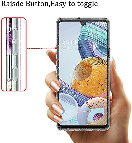 LG Stylo 6 Kılıf Crystal Clear Sparkly Glitter Parlak Yumuşak Esnek TPU Slim Fit Hibrid Damla Koruma Sert Sağlam Darbeye Kapak