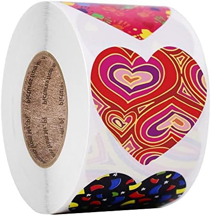 Kalp Çıkartmalar Etiketler, Sevgililer Günü Mevcut Etiketleri Rulo, yapıştırıcı Renkli Aşk Etiket Çıkartmaları Hediye Düğün Zarf