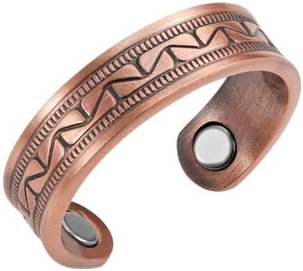 Damen Geschenk Antike Kupfer Mode Trendy Magnetische Ring Resizable Weibliche Magneten Frauen Schmuck Charme Finger Tragen