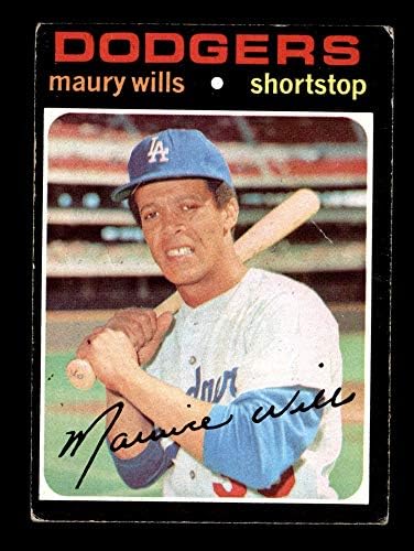 1971 Topps 385 Maury Wills Los Angeles Dodgers (Beyzbol Kartı) VG Dodgers