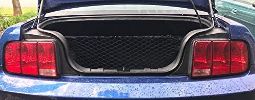 Araba Bagaj Kargo Ağı-Ford Mustang 2005-2014 için %100 Özel Araç Üretildi ve Takıldı-Elastik Örgü Depolama Organizatörü-Premium