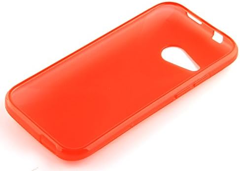 HTC ONE M8 Mini ile uyumlu Cadorabo Kılıfı (2.Gen.) Şeker Elma kırmızı-Darbeye Dayanıklı ve Çizilmeye Dayanıklı TPU Silikon Kapak-Ultra