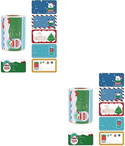 cabilock 600 pcs Noel Sızdırmazlık Çıkartmalar Öz-adhensive Noel DIY Dekoratif hediye Çıkartmalar Ambalaj Sarma Zarf Pişirme