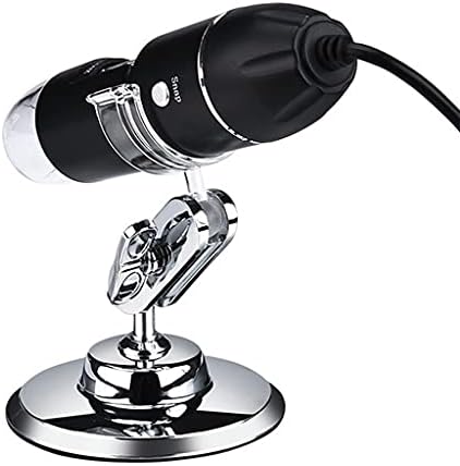 JKDZYD Ayarlanabilir 1600X3 in 1 USB Dijital Mikroskop Tipi-C Elektronik Mikroskop Kamera için 8 LED Zoom Büyüteç (Renk: Siyah,