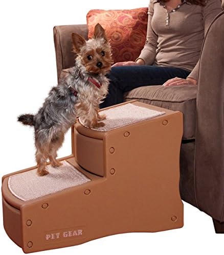Pet Gear Easy Step II Pet Merdivenler, 150 Pound'a kadar Kediler / Köpekler için 2 Adım, Taşınabilir, Çıkarılabilir Yıkanabilir