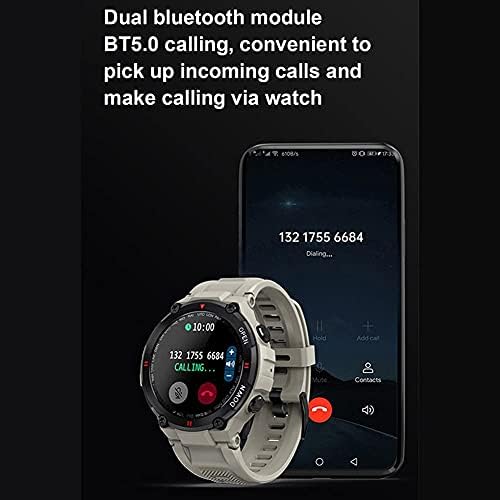 Rvlaugoaa Bluetooth 5.0 Çağrı akıllı saat 1.28 İnç Erkekler Spor Izci Pedometre spor saat Müzik kontrol cihazı Mesaj Çağrı Hatırlatma