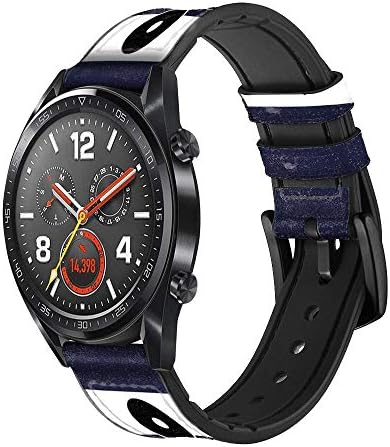 CA0428 Çapa Donanma Deri ve Silikon akıllı saat Band Kayışı Kol Saati Smartwatch akıllı saat Boyutu (20mm)