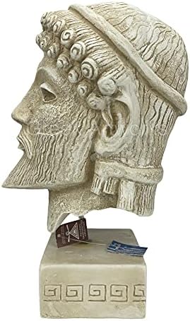 Zeus Olympia Başkanı Yunan Tanrısı Büstü Heykel Döküm Taş Müzesi Atina Kopyası