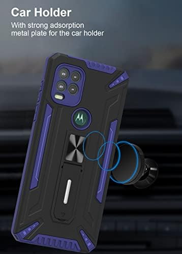 Vinve Moto G Stylus 5G Durumda, (Değil fit Moto G Stylus) [Askeri Sınıf Test] [Askeri Sınıf] Araç Tutucu Kickstand Darbeye Ağır