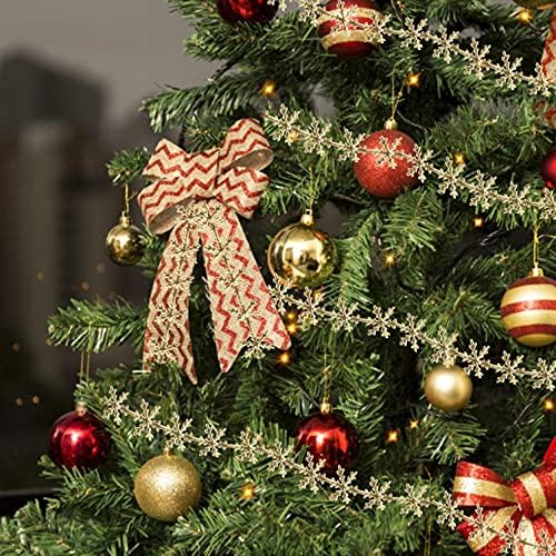 ZXXX Noel Kış Glitter Kar Tanesi kurdele bağı Süslemeleri Çift Taraflı Webbings Noel Ağacı Şenlikli Olay Doğum Günü Partisi Yeni