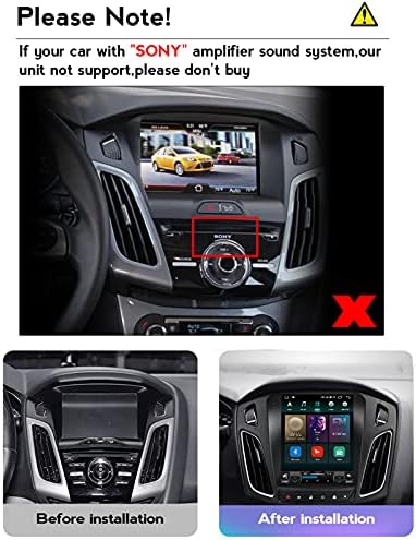 GGBLCS Çift Din Araba Stereo ile Carplay Android Oto, 9.7 Dokunmatik Araba Stereo Ford Focus 2011-2019 için, araba Radyo ile