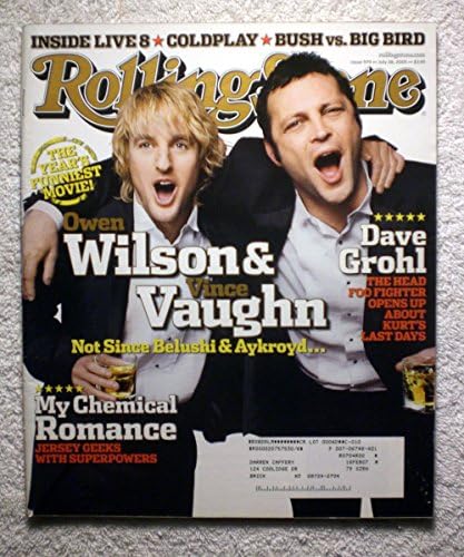 Owen Wilson & Vince Vaughn - Düğün Crashers-Rolling Stone Dergisi - 979-28 Temmuz 2005-My Chemical Romance, Dave Grohl makaleler
