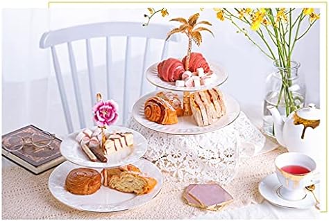 Cupcake Standı Yaratıcı Öğleden Sonra Çay Kek Tatlı Standı Seramik Meyve Aperatif Tatlı Masa Ev Kemik Çini Düğün Parti Çift Plaka