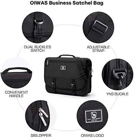 OIWAS Evrak Çantası 14 Inç Dizüstü Iş askılı çanta Erkekler Omuz Çantası Kadın Crossbody Bilgisayar çantası Okul gizli sakli