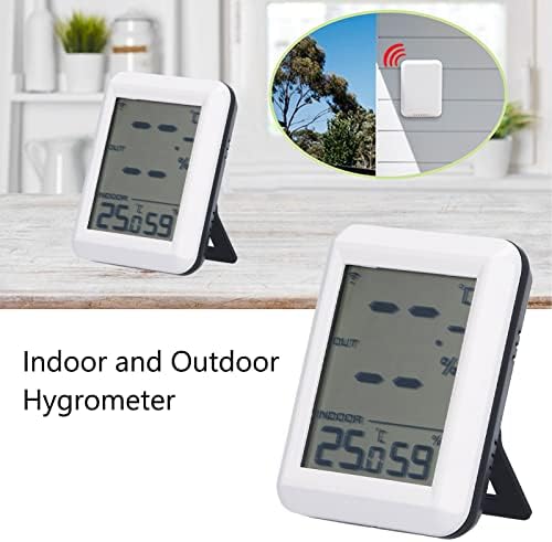 Dijital Higrometre Termometre, basit Ayar Gerçek Zamanlı Ölçüm Küçük Hata Nem Ölçer Kapalı Açık için