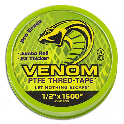 Gasoila Venom PTFE Bant, 1/2 Genişlik x 520 Uzunluk, Üniversal PTFE İplik Bandı, VM520
