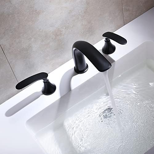 Homary Havalandırmalı Bacalı Yaygın Banyo Lavabo Bataryası Prinç (Siyah)