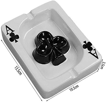 TJLSS Yaratıcı Seramik sigara Küllüğü Masa Üstü Taşınabilir Modern Kül Tablaları Poker Puro Küllük Açık Kapalı Masaüstü (Renk: