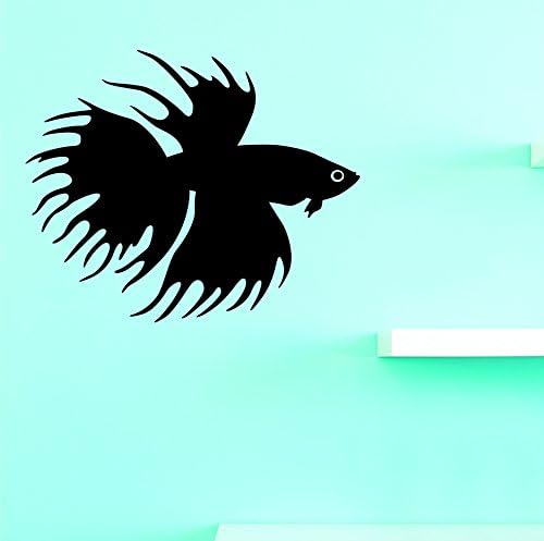 Vinil JER 2213 ile Tasarım 3 Sıcak Yeni Çıkartmalar Balık Duvar Sanatı Boyut: 20 İnç x 30 İnç Renk: Siyah, 20 x 30