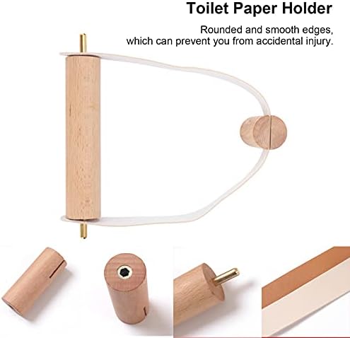 Tuvalet kağıdı Tutucu, ahşap Duvar Asılı Asılı Kağıt havlu dispenseri kağıt havlu askısı için Banyo için Bebek Odası için Mutfak(Bej,