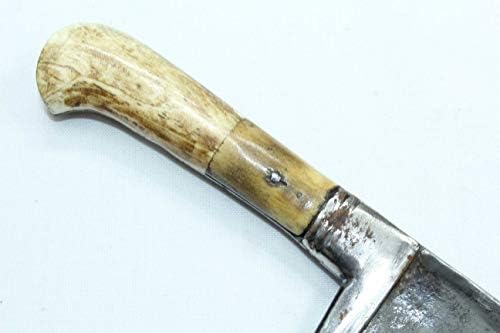 PH Sanatsal Antik Hançer Bıçak Eski El Yapımı Çelik Bıçak Deve Kemik Çip Kolu-B8