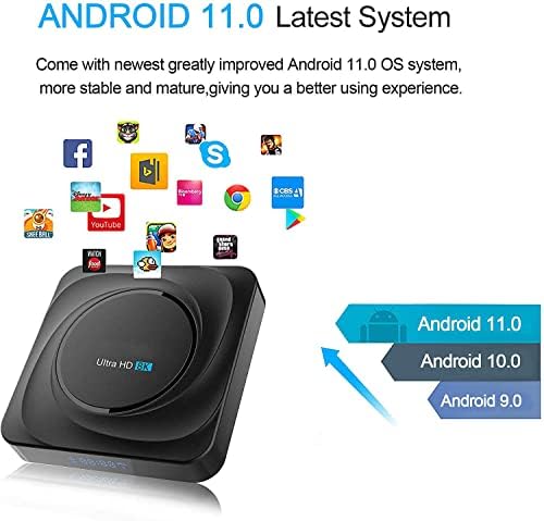 Android TV Kutusu 11.0, 8 K Medya Oynatıcı Android Kutusu 8 GB RAM 128 GB ROM ile RK3566 Quad-Core Destekler 2.4 G /5G Dual-Band