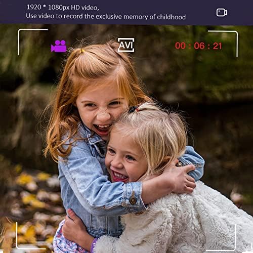 Çizgi film Mini kamera, çocuklar kamera Bir anahtar Video kayıt 16 sınırları 200W piksel çocuklar için(Açık sarı)