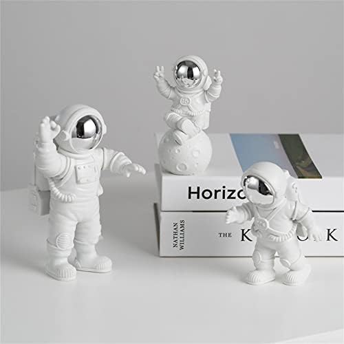 Astronot Heykelleri, Astronot Heykelleri Heykel, 3 adet Astronot Masaüstü Süsler, Spaceman Heykeli, Spaceman Modeli Süs Reçine