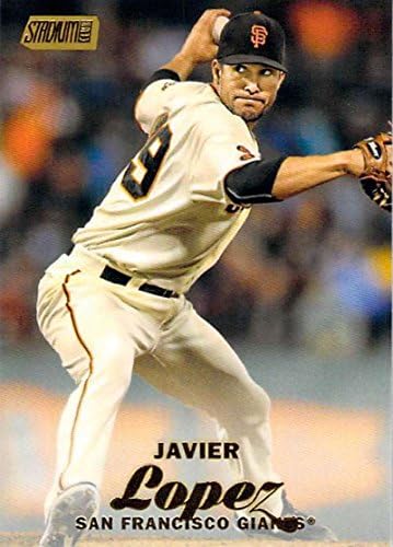 2017 Topps Stadyum Kulübü Altın Folyo 166 Javier Lopez San Francisco Giants Resmi MLB Beyzbol Ticaret Kartı