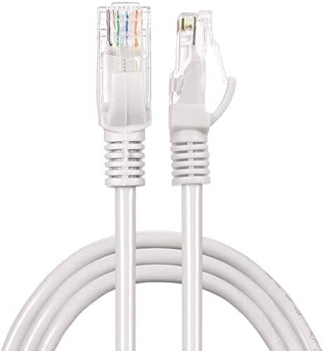 KFıdFran 2 Adet Cat5e Ethernet Kablosu, RJ45 Cat5e Ethernet Yama İnternet Kablosu 5 M / 16ft - Beyaz(2 Adet Cat5e Ethernet Kablosu,