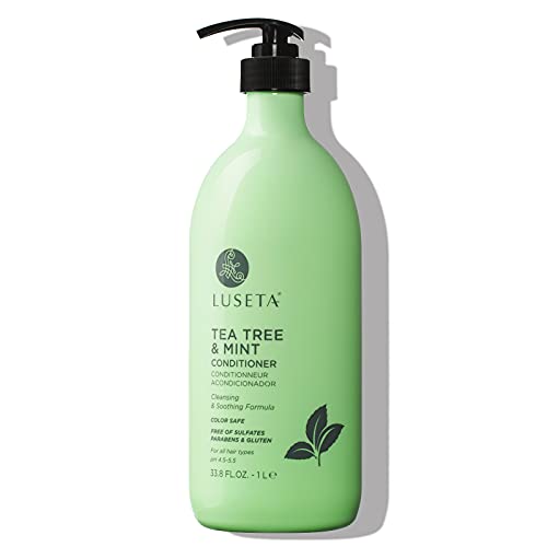 Luseta Çay Ağacı ve Nane Şampuanı 33.8 Oz, Kepek ve Yatıştırıcı Saç Derisi için Arındırıcı Saç Kremi