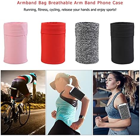 spor çanta Dört Renk Elastik Kol Koşu Çanta Nefes Bilek Cep Kısa Kollu kaymaz Kol Telefonu Çantası Açık Spor Bisiklet için Dayanıklı
